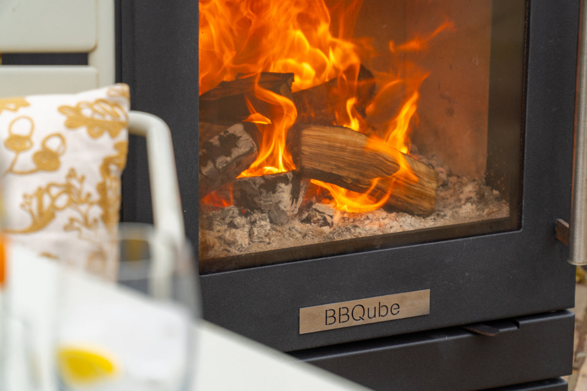 BBQube outdoor wood burner stove and barbecue