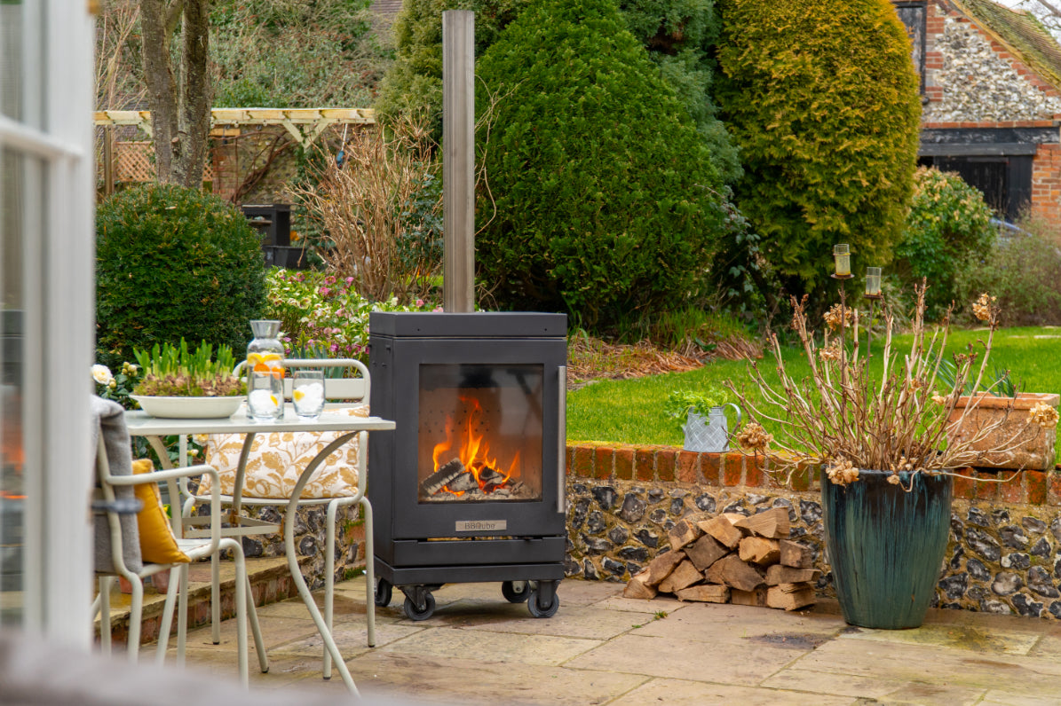 BBQube outdoor wood burner stove and barbecue