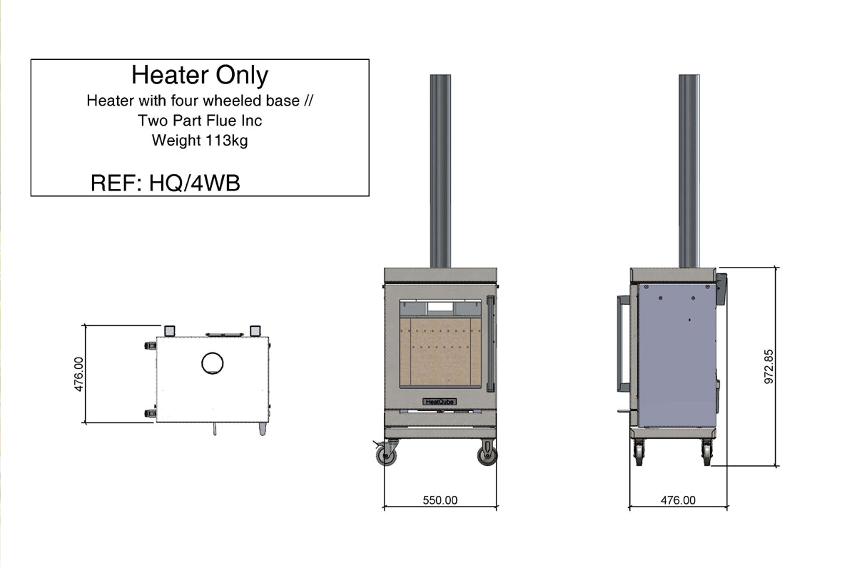 HeatQube 4-Wheel Base Technical Specification